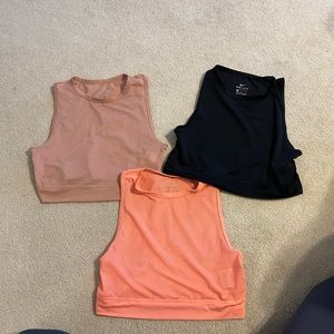 Nike mesh dri fit crop tops